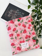 Load image into Gallery viewer, Quilted E-Reader Sleeve - Cherry