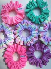 Load image into Gallery viewer, Rainbow Tie-Dye Puffer Scrunchie