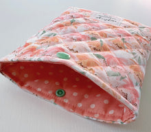Load image into Gallery viewer, Quilted E-Reader Sleeve - Peach Peony
