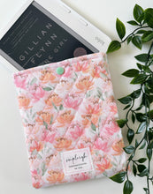 Load image into Gallery viewer, Quilted E-Reader Sleeve - Peach Peony