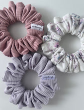 Load image into Gallery viewer, Dusty Violet Bamboo Ribbed Scrunchie
