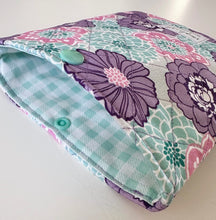 Load image into Gallery viewer, Quilted E-Reader Sleeve - Purple Blooms