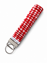 Load image into Gallery viewer, Scrunchie Key Wristlet - Red Gingham
