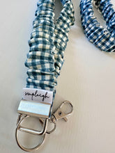 Load image into Gallery viewer, Denim Gingham Scrunchie Lanyard
