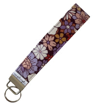 Load image into Gallery viewer, Key Wristlet - That 70’s Wristlet (Purple)