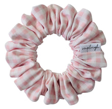 Load image into Gallery viewer, Cotton Candy Pink Gingham Scrunchie