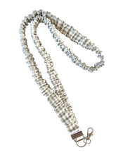 Load image into Gallery viewer, Sage Gingham Scrunchie Lanyard