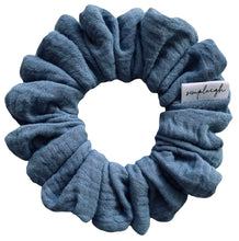 Load image into Gallery viewer, Denim Organic Muslin Scrunchie