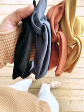 Load image into Gallery viewer, Rust Linen Hair Wrap w/ Wire