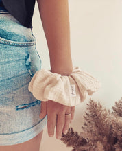 Load image into Gallery viewer, Almond Organic Muslin Scrunchie