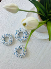 Load image into Gallery viewer, Forget-Me-Not Floral Scrunchie
