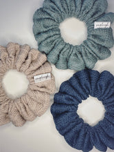 Load image into Gallery viewer, Dusty Teal Cable Knit Scrunchie
