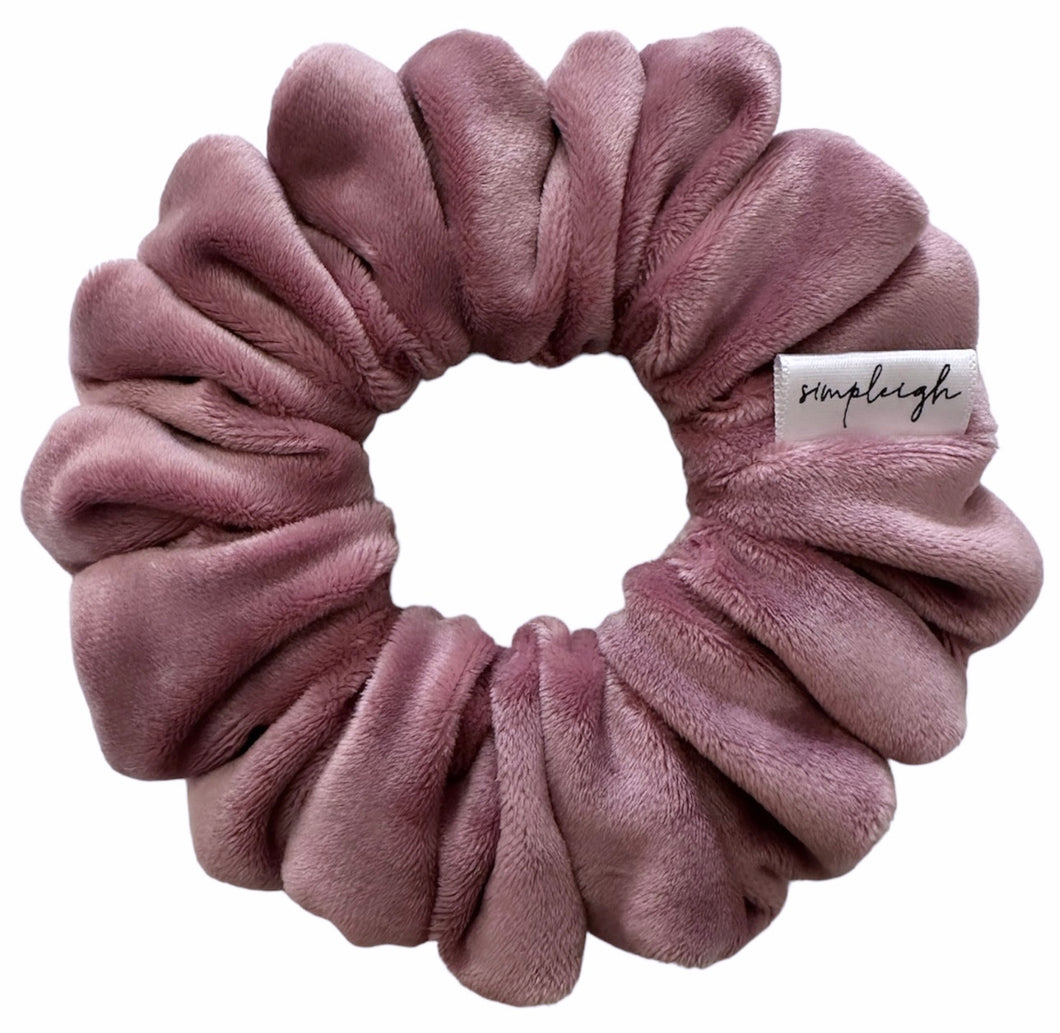 Rose Quartz Velour Scrunchie - CLEARANCE