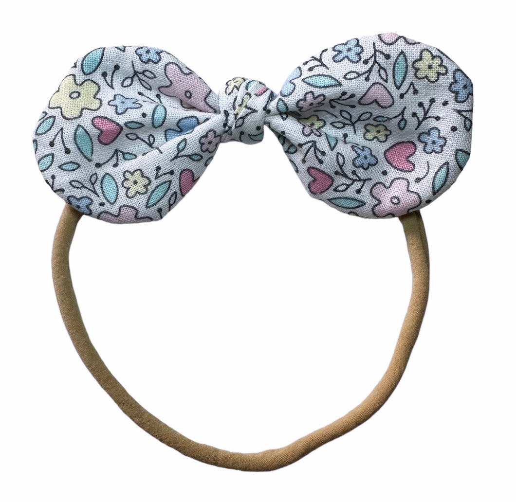 Dainty Floral Knot Bow Headband