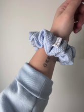 Load image into Gallery viewer, Villa Blue Puffer Scrunchie
