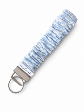 Load image into Gallery viewer, Scrunchie Key Wristlet - Something Blue
