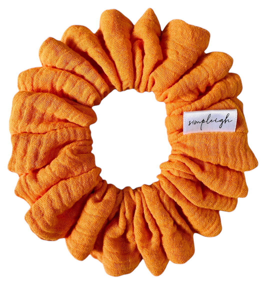 Orange Organic Muslin Scrunchie *LIMITED PROMO PRICE*