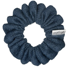 Load image into Gallery viewer, Navy Cable Knit Scrunchie
