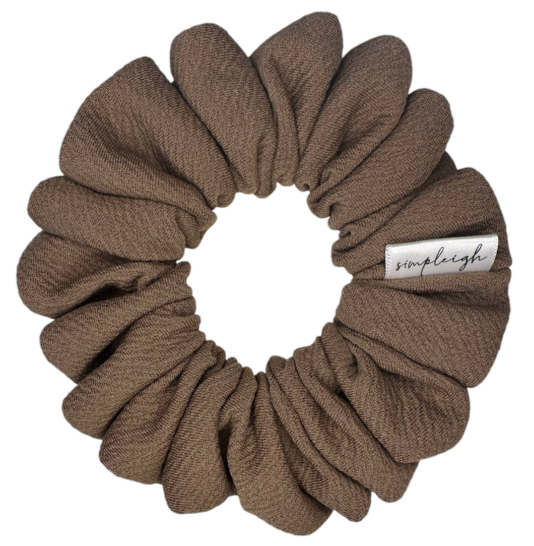 Brown Crepe Scrunchie