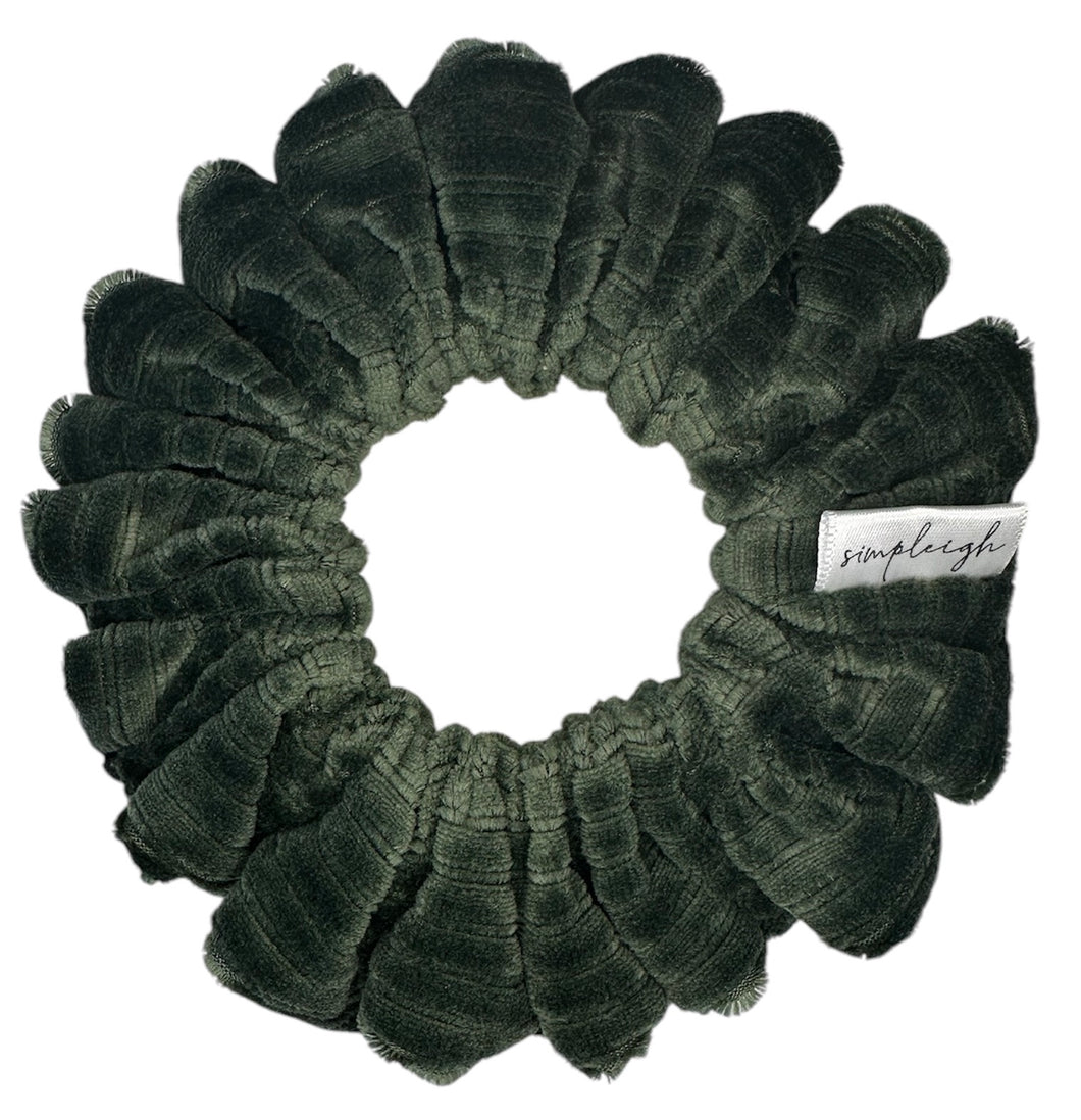 Emerald Corduroy Scrunchie