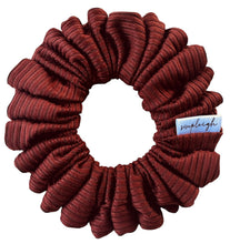 Load image into Gallery viewer, Cognac Bamboo Ribbed Scrunchie - CLEARANCE
