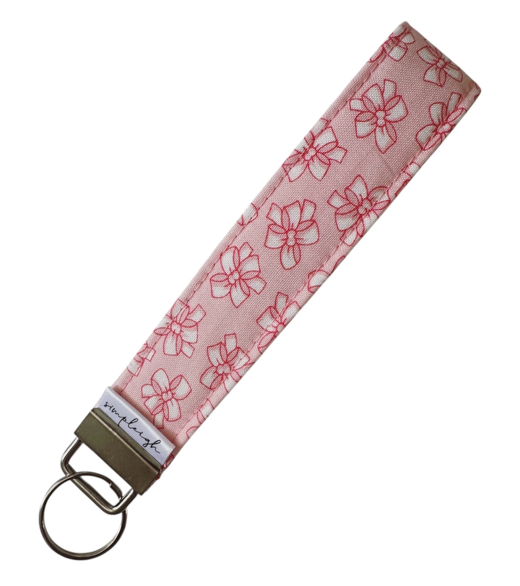 Key Wristlet - Pink Bow