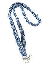 Load image into Gallery viewer, Denim Gingham Scrunchie Lanyard
