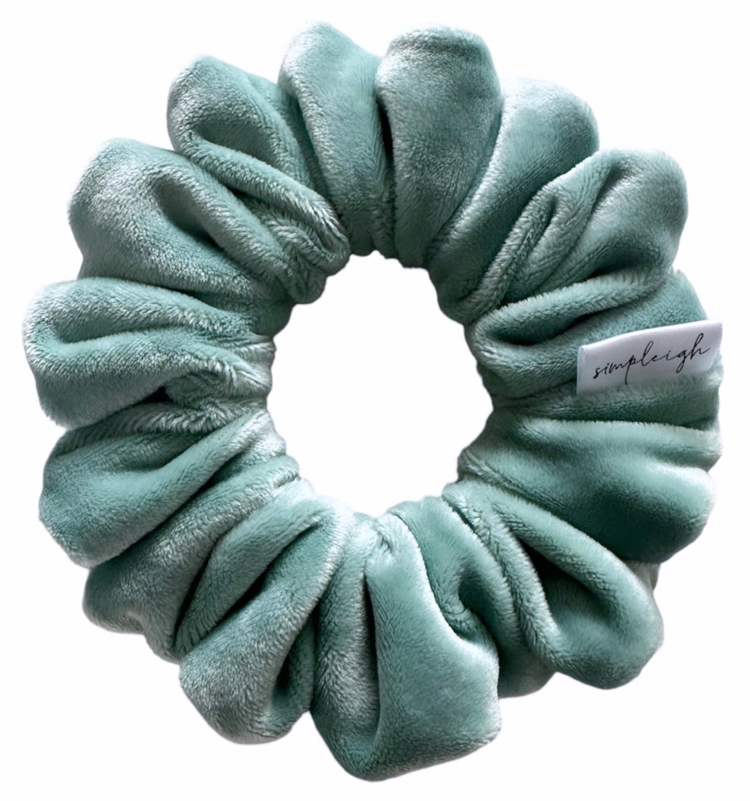 Seafoam Velour Scrunchie - CLEARANCE