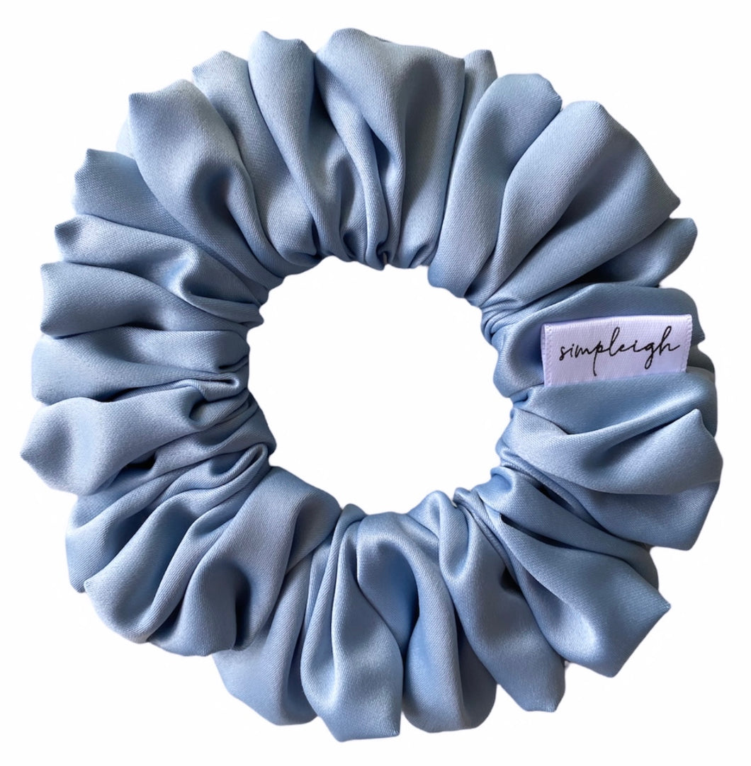 Something Blue Satin Scrunchie