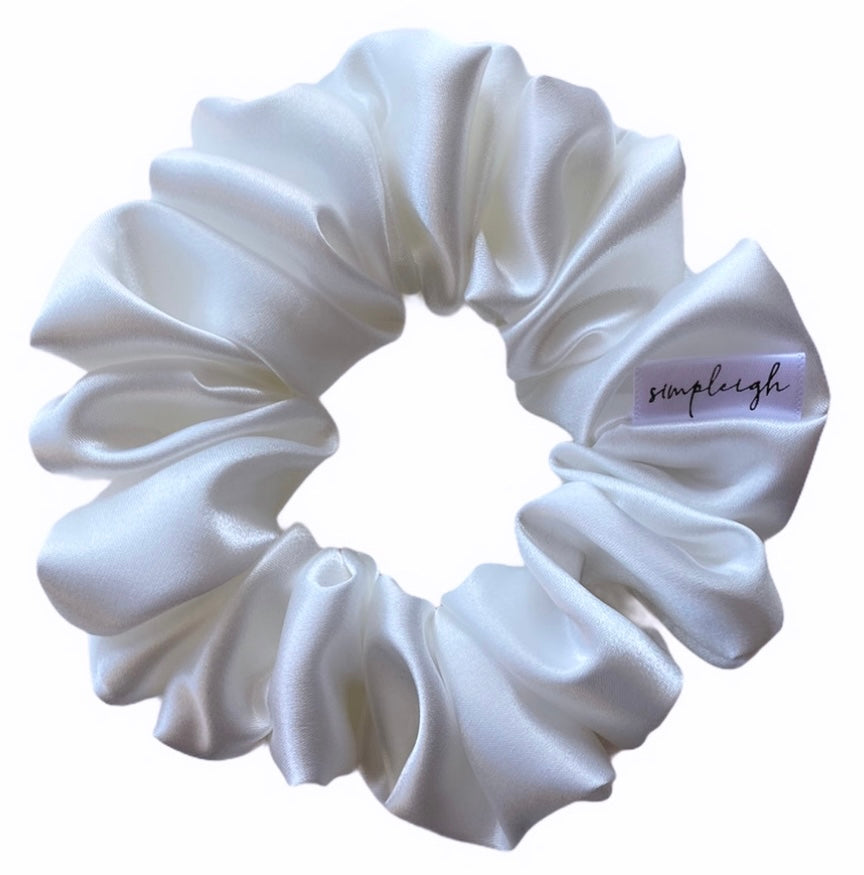 Like A Virgin Satin White Scrunchie