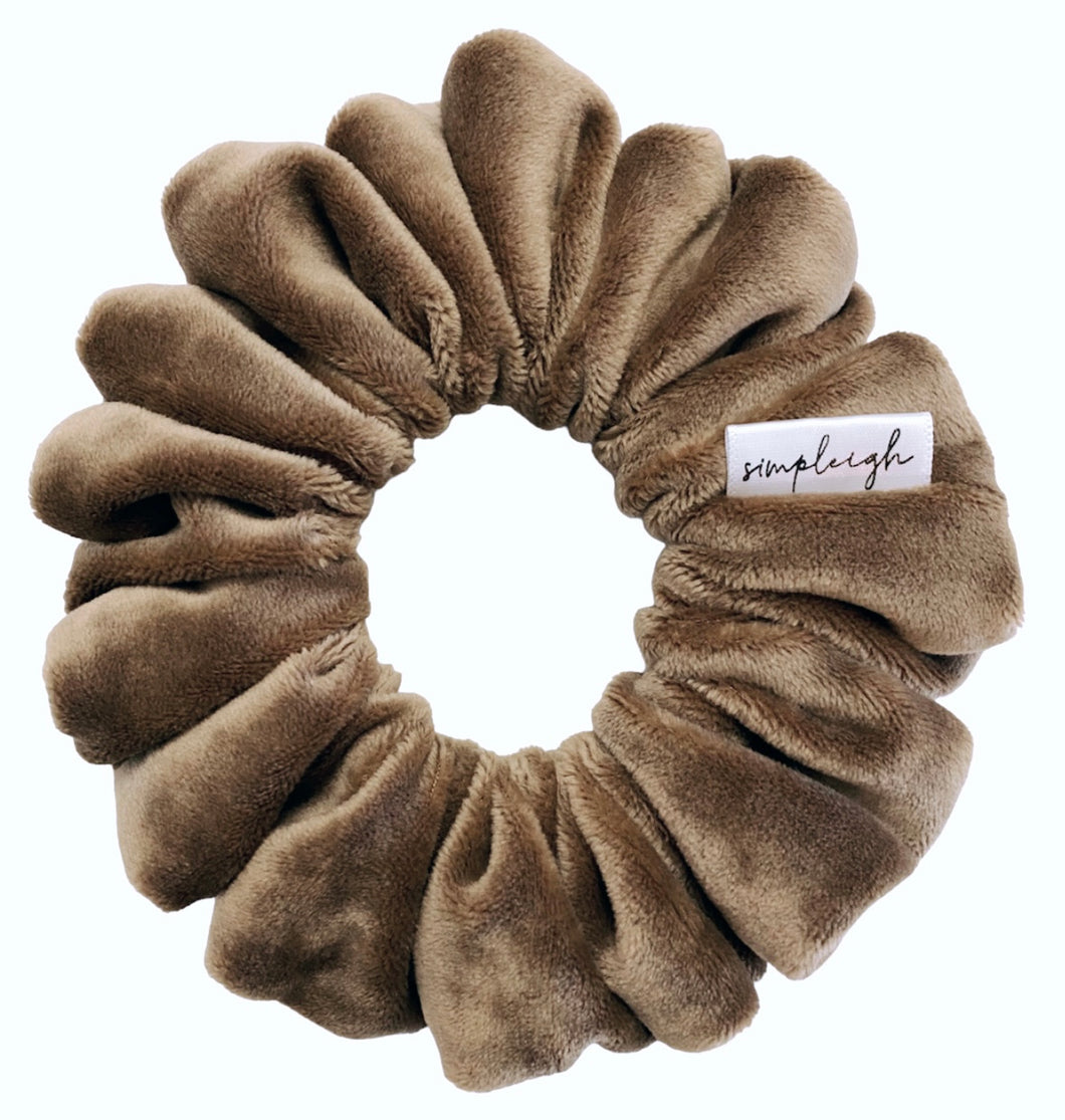 Chestnut Velour Scrunchie - CLEARANCE