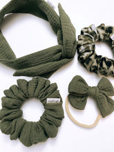 Load image into Gallery viewer, Mosstone Leopard Knit Scrunchie - CLEARANCE
