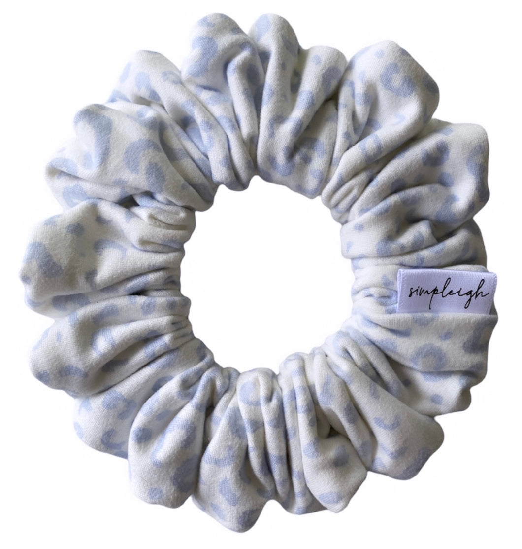 Blue Leopard Scrunchie - CLEARANCE