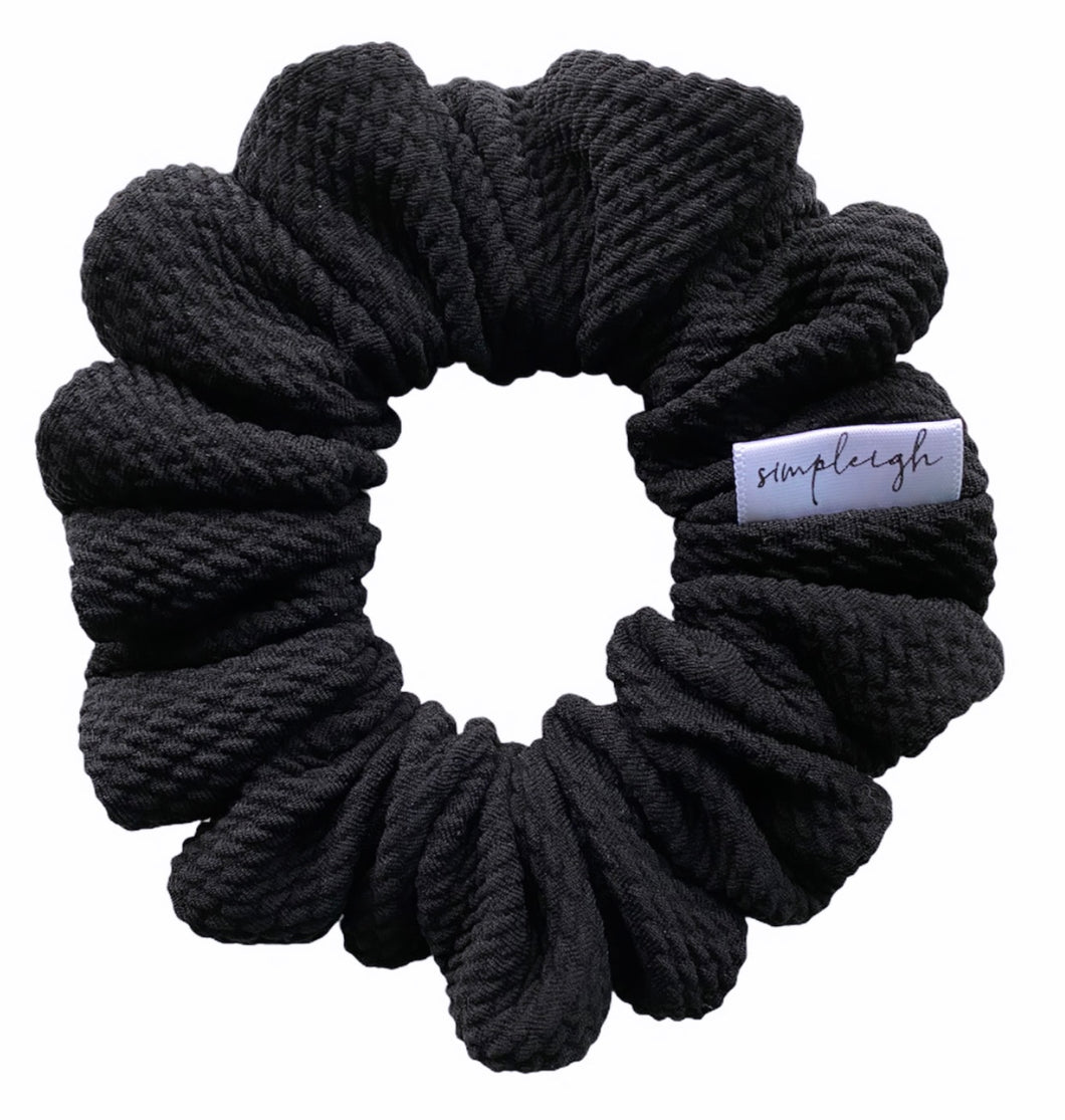 The Jet Black Puffer Scrunchie