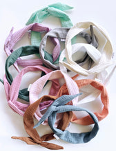 Load image into Gallery viewer, Mint Organic Muslin Hair Wrap w/ Wire
