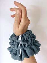 Load image into Gallery viewer, Denim Organic Muslin Scrunchie
