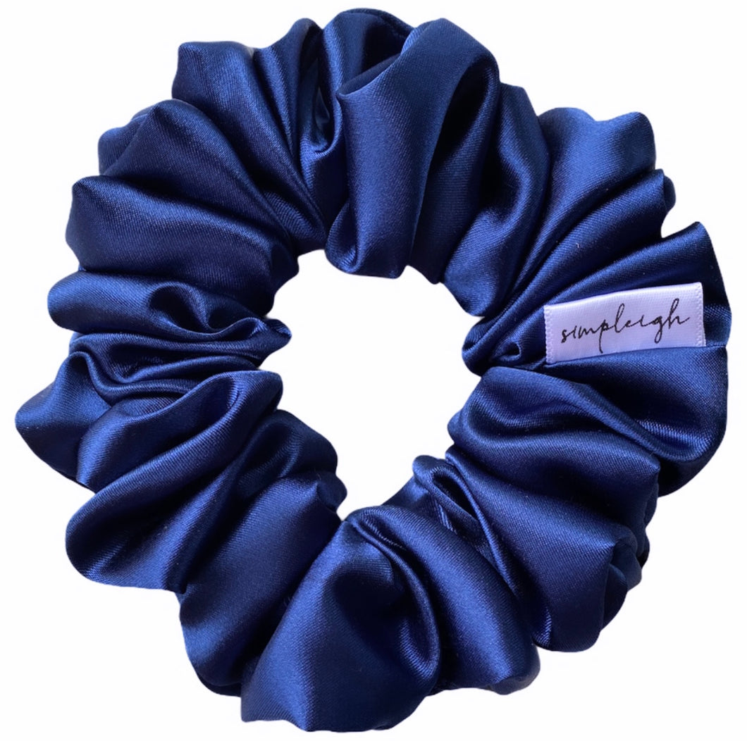 Sapphire Satin Scrunchie - CLEARANCE