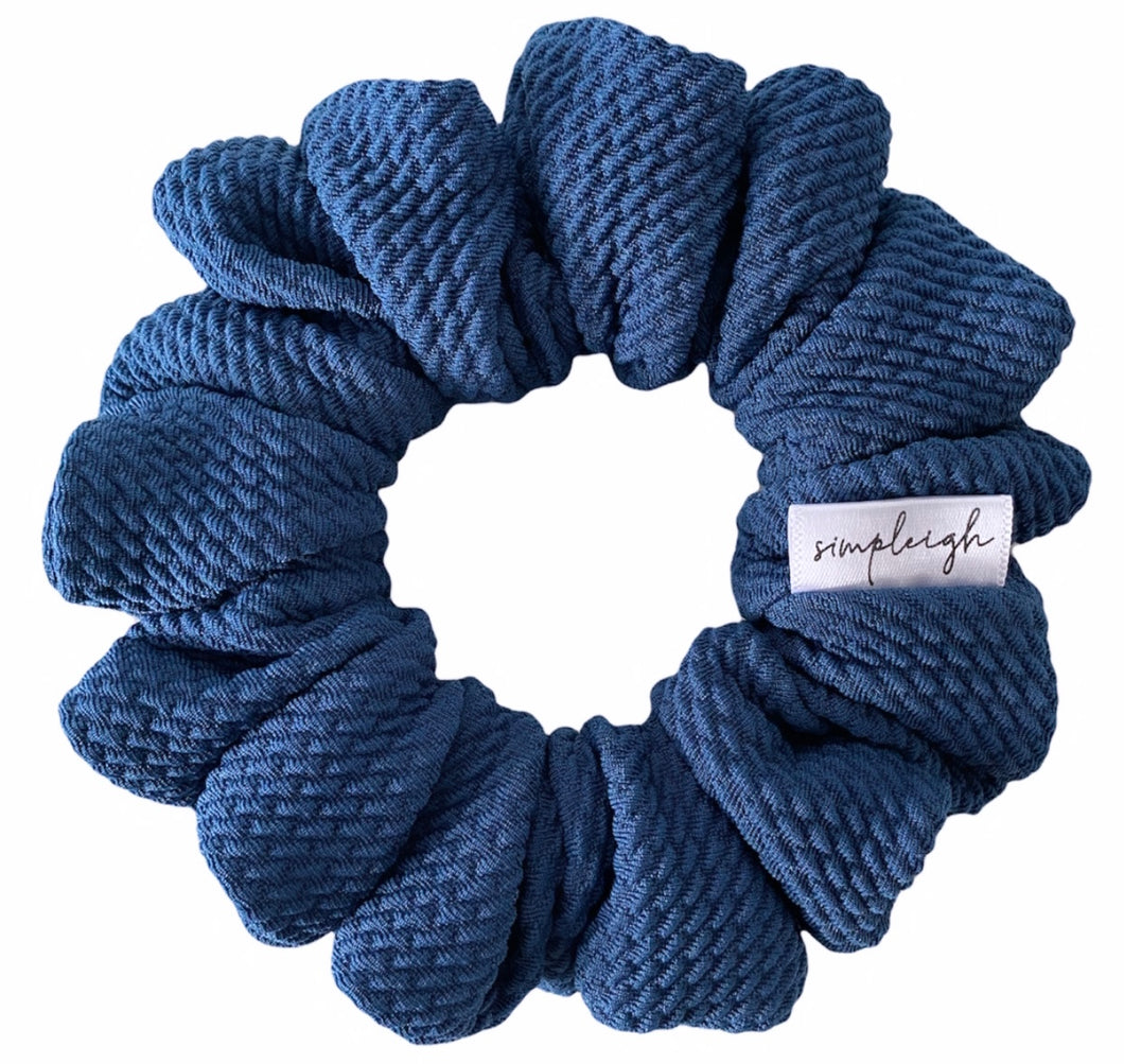 Denim Puffer Scrunchie - CLEARANCE