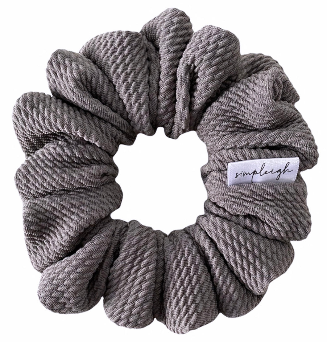 Grey Puffer Scrunchie - CLEARANCE