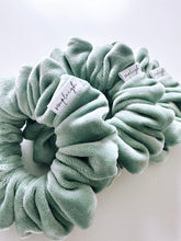 Load image into Gallery viewer, Seafoam Velour Scrunchie - CLEARANCE
