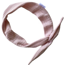 Load image into Gallery viewer, Baby Pink Organic Muslin Hair Wrap w/ Wire
