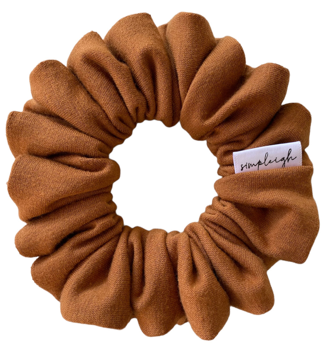 Caramel Café French Terry Scrunchie - CLEARANCE