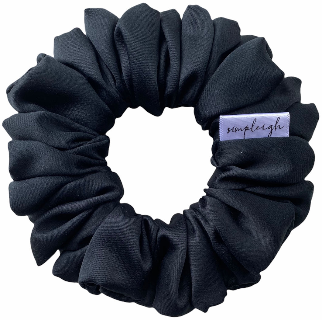 Date Night Black Satin Scrunchie