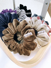 Load image into Gallery viewer, Black Velour Scrunchie - CLEARANCE
