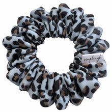 Load image into Gallery viewer, Denim Leopard Scrunchie - CLEARANCE
