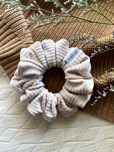 Load image into Gallery viewer, Cream Ribbed Velour Scrunchie - CLEARANCE
