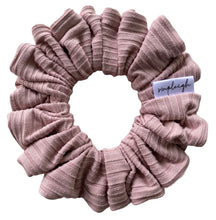 Load image into Gallery viewer, Dusty Rose Bamboo Ribbed Scrunchie - CLEARANCE
