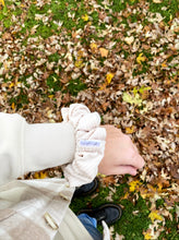 Load image into Gallery viewer, Cream Ribbed Velour Scrunchie - CLEARANCE
